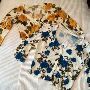 NWT! FOREVER 21 CROPPED CARDIGAN SET - SIZE S/M